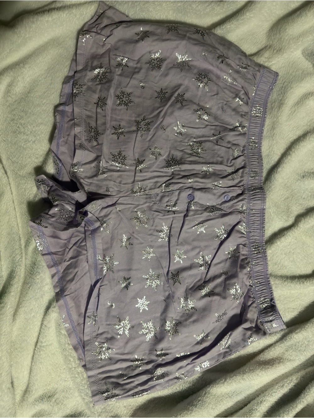 PINK Victoria's Secret Lavender Snowflake Sleepwear Shorts